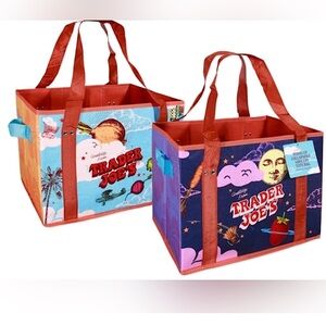 NWT Trader Joe’s Stand Up Collapsable Grocery Tote Bag